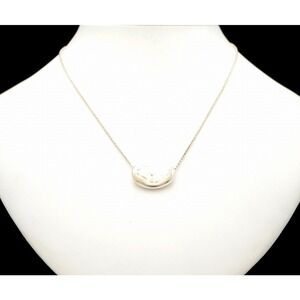 TIFFANY Co Elsa Peretti Bean Pendant Necklace Sterling Silver